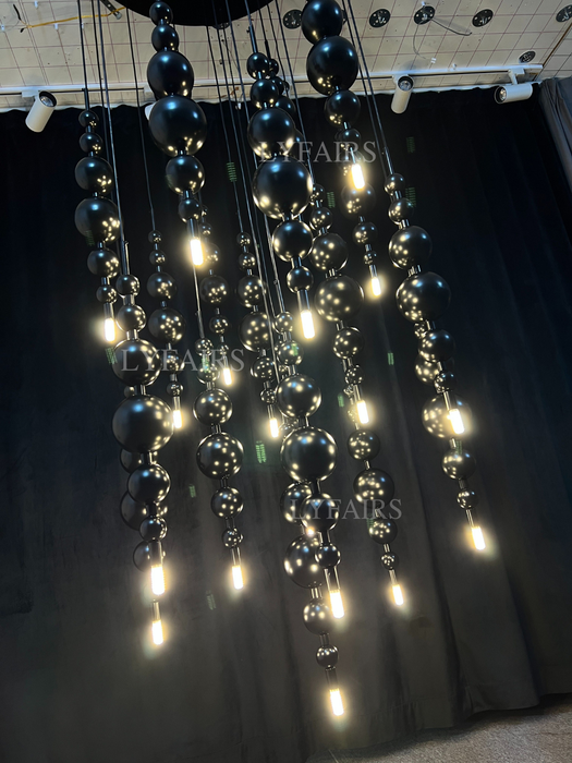 Modern Creative Black/Gold Cluster Glass Pendant Lamp