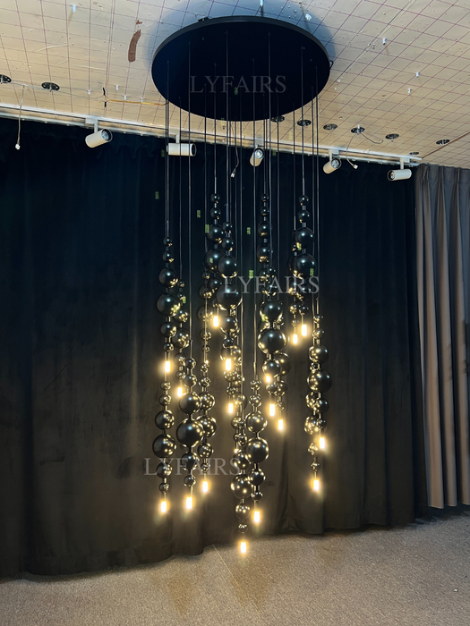 Modern Creative Black/Gold Cluster Glass Pendant Lamp