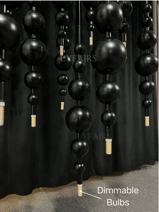 Modern Creative Black/Gold Cluster Glass Pendant Lamp