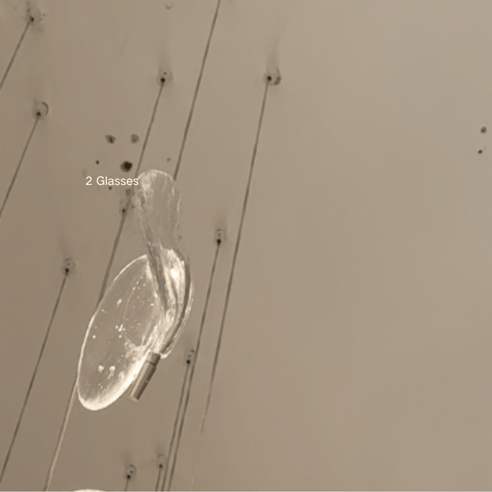 Modern Floating Chips Glass Chandelier for High Ceiling/Dining Room