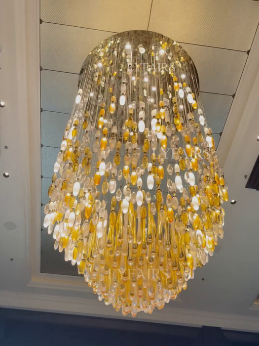 Modern Floating Raindrop Glass Chandelier for Hotel Lobby/Grand Hall