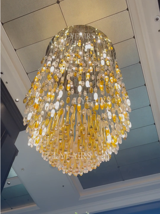 Modern Floating Raindrop Glass Chandelier for Hotel Lobby/Grand Hall