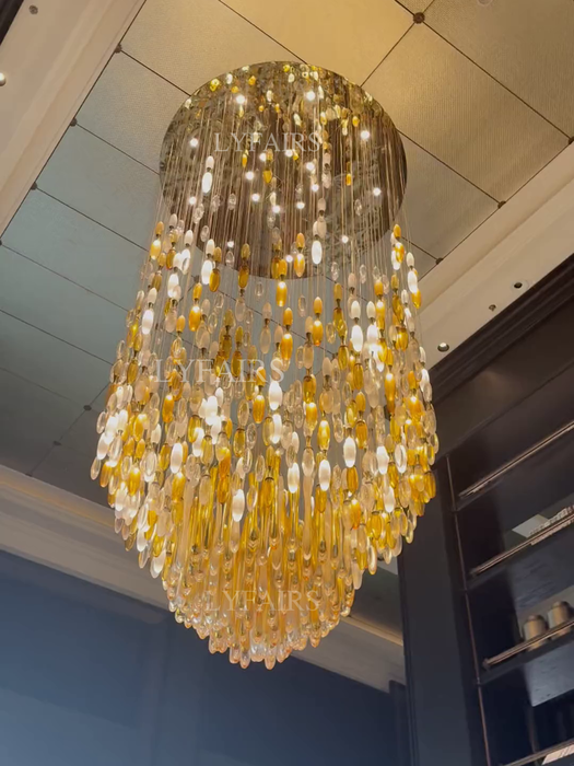 Modern Floating Raindrop Glass Chandelier for Hotel Lobby/Grand Hall