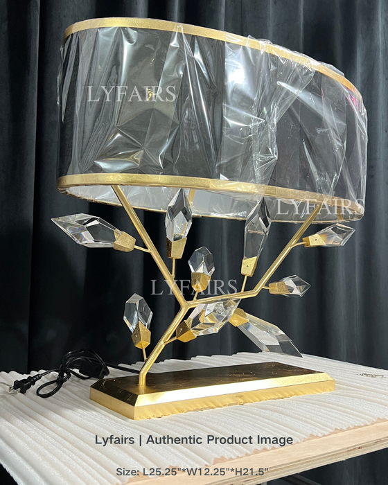 Modern Handcrafted Crystal Table Lamp