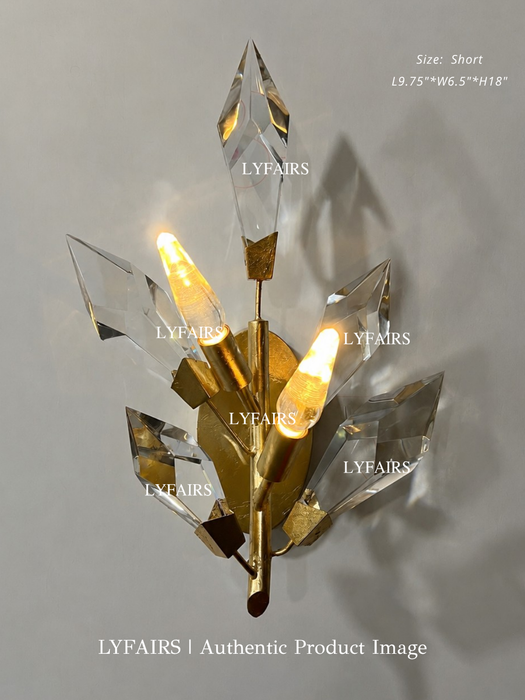Lámpara de pared de cristal moderna hecha a mano