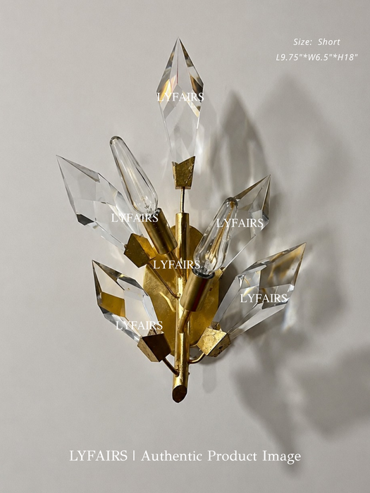 Lámpara de pared de cristal moderna hecha a mano