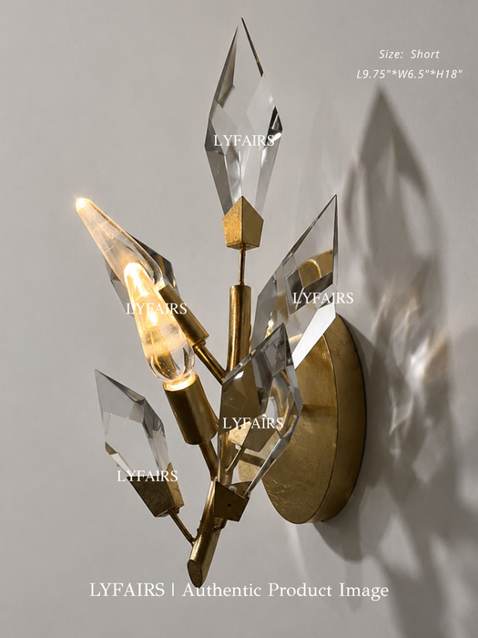 Lámpara de pared de cristal moderna hecha a mano