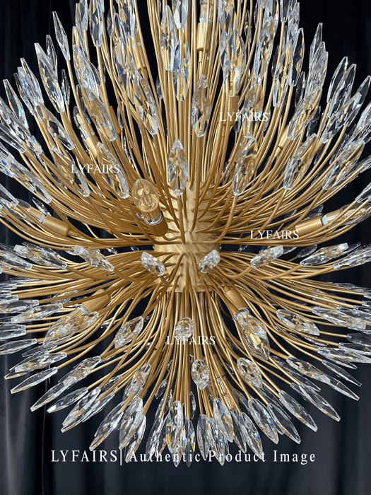 Modern Iron Art Bouquet Shape Branch Crystal Chandelier for Living Room/Dining Room/Coffe Shops
