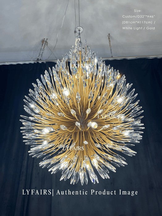 Modern Iron Art Bouquet Shape Branch Crystal Chandelier for Living Room/Dining Room/Coffe Shops