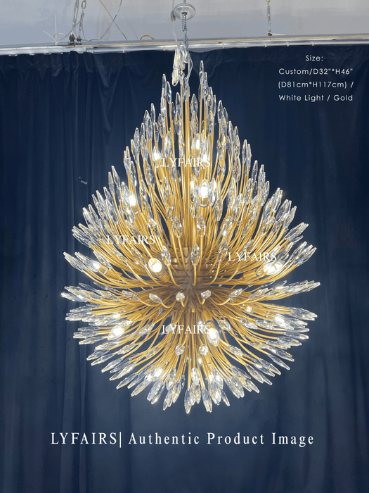 Modern Iron Art Bouquet Shape Branch Crystal Chandelier for Living Room/Dining Room/Coffe Shops