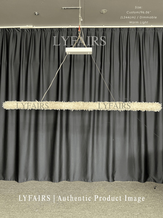 Modern Linear Natural Crystal Stick Chandelier