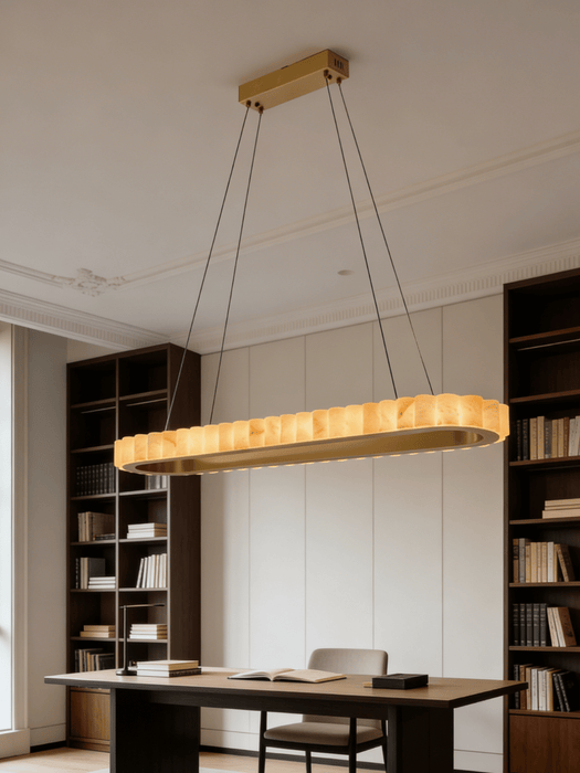 Modern  Luxury Alabaster Chandelier for Dining Room/Kitchen Island/Bar