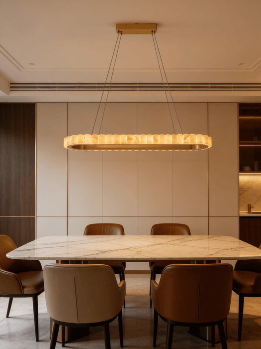 Modern  Luxury Alabaster Chandelier for Dining Room/Kitchen Island/Bar