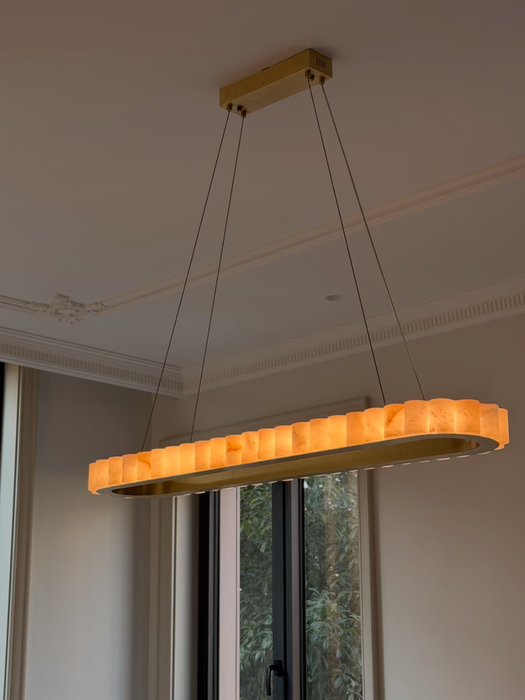 Modern  Luxury Alabaster Chandelier for Dining Room/Kitchen Island/Bar