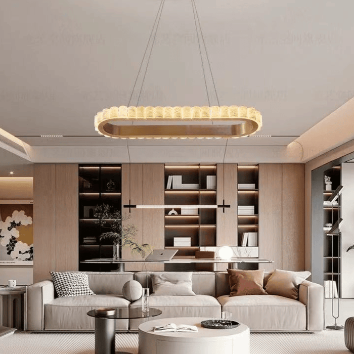 Modern  Luxury Alabaster Chandelier for Dining Room/Kitchen Island/Bar