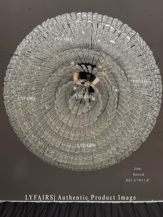 Modern Luxury Extra Large Flush Mount Multi-tier Crystal Chandelier