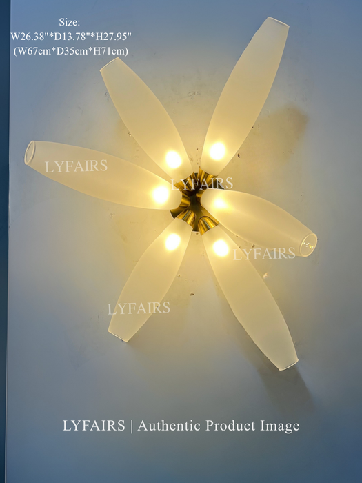 Modern Rice Cluster Frosted Glass Wall Lamp