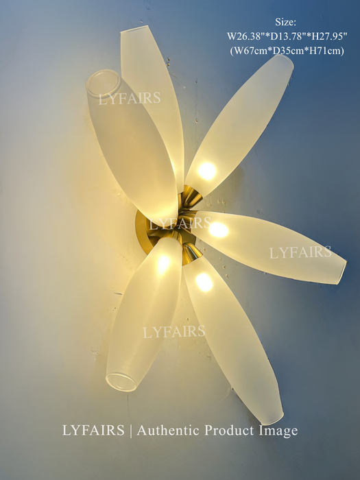 Modern Rice Cluster Frosted Glass Wall Lamp