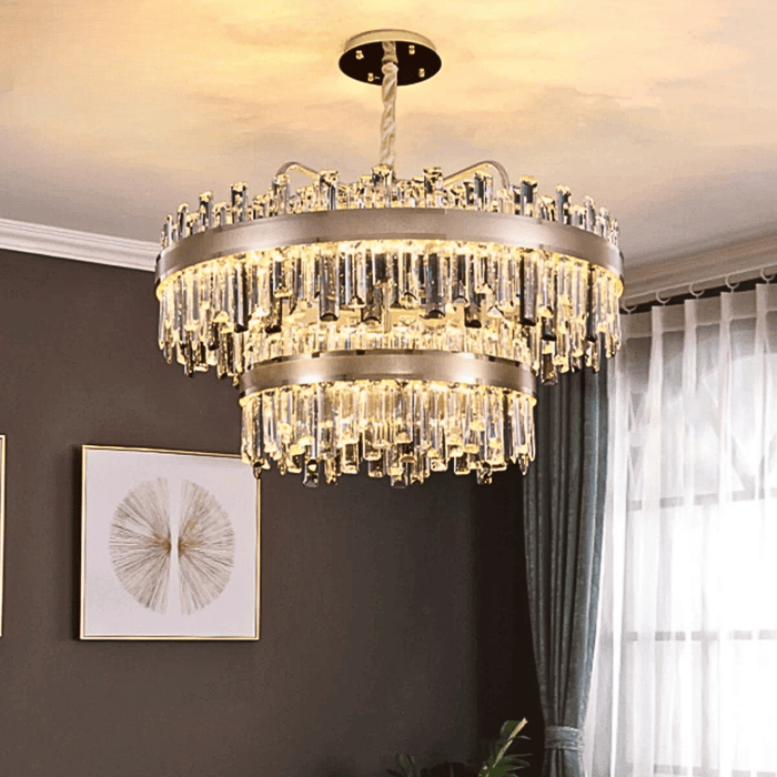 Modern Round/Rectangular Crystal Chandelier Collection for Living Room/Dining Room/Bedroom