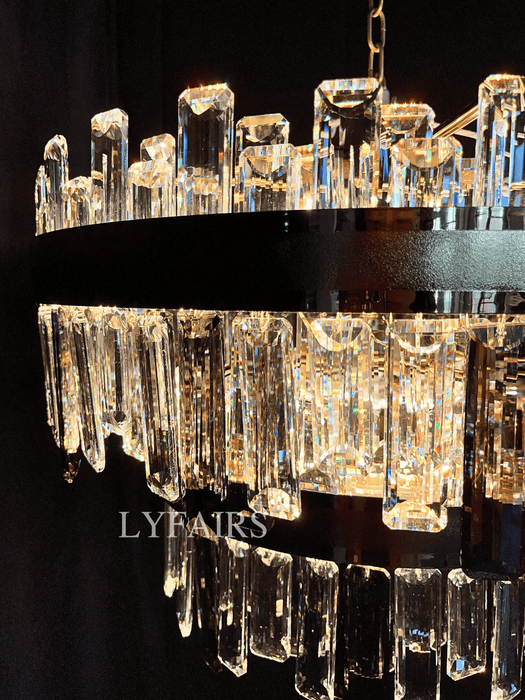 Modern Round/Rectangular Crystal Chandelier Collection for Living Room/Dining Room/Bedroom