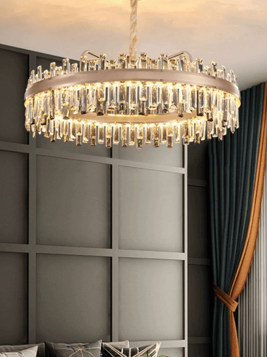 Modern Round/Rectangular Crystal Chandelier Collection for Living Room/Dining Room/Bedroom