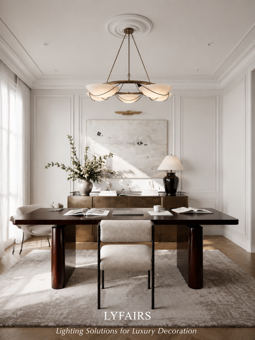 Modern Semi-Sphere Alabaster Chandelier for Dining Room/Bedroom