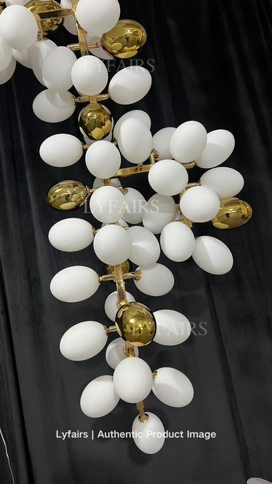 Modern Unique Style Extra Large White Grape Branch Chandelier