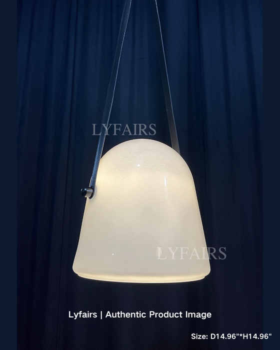 Modern White/Smoky Gray/Clear Glass Pendant