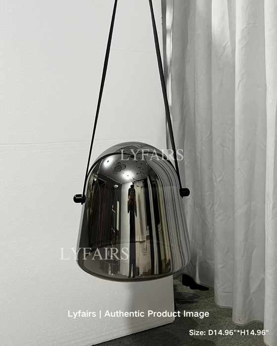 Modern White/Smoky Gray/Clear Glass Pendant