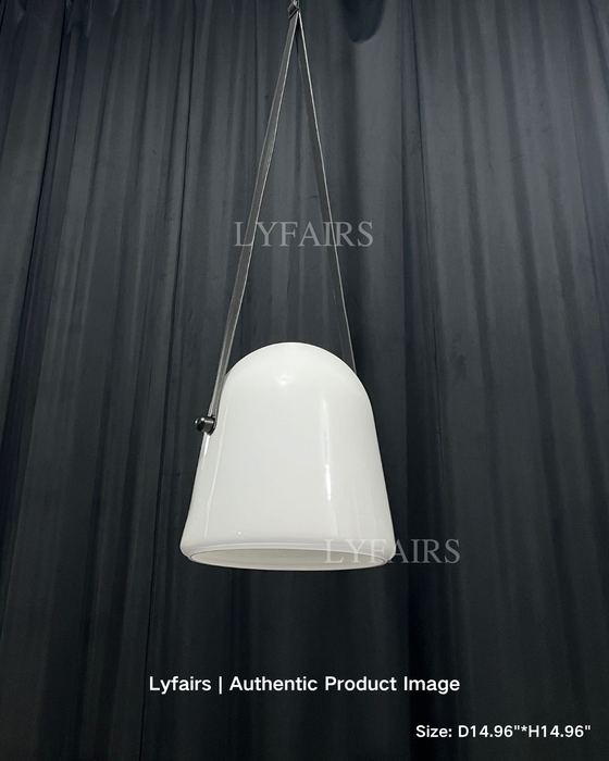 Modern White/Smoky Gray/Clear Glass Pendant