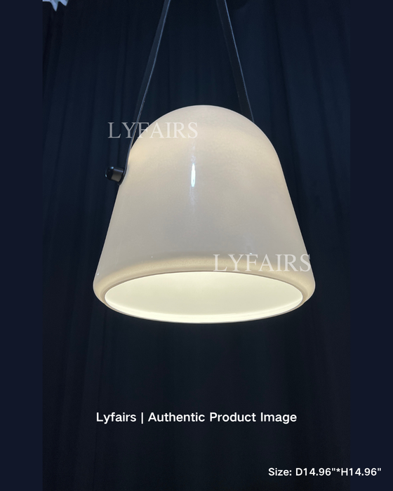 Modern White/Smoky Gray/Clear Glass Pendant