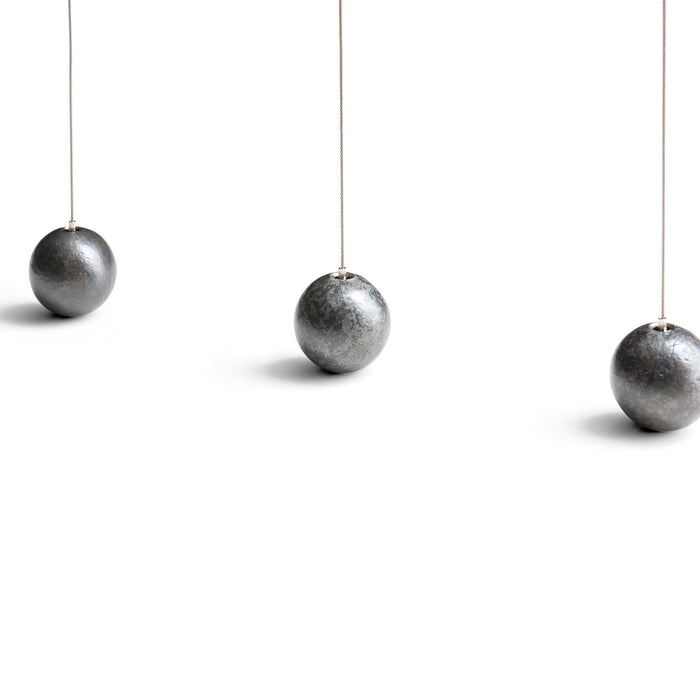 Modern 6-Light Vertical Glass Globe Ceiling Chandelier