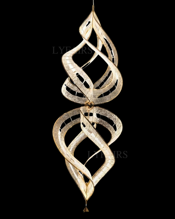 Modern Artistic Double Spiral Acrylic Chandelier for High Ceilings/Staircase/Foyer