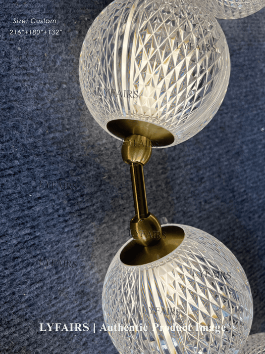 Araña moderna creativa con bolas acrílicas para sala de estar/escalera/vestíbulo/entrada