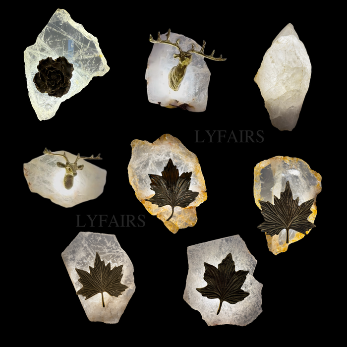 Rustic Lodge Style Irregular Natural Crystal Wall Sconce with Variable Designs