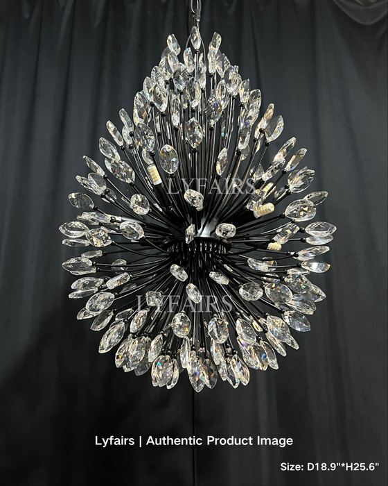 Modern Iron Art Bouquet Shape Branch Crystal Chandelier for Living Room/Dining Room/Coffe Shops