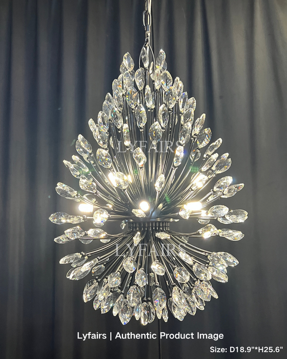 Modern Iron Art Bouquet Shape Branch Crystal Chandelier for Living Room/Dining Room/Coffe Shops