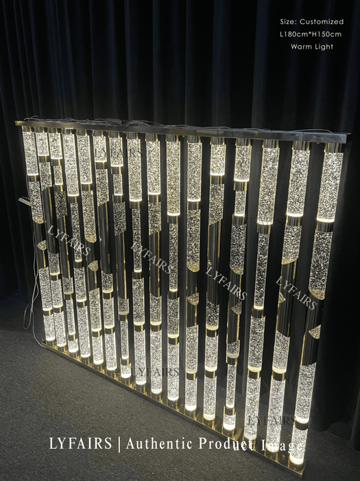 Modern Luxury Crystal Cylinder Partition