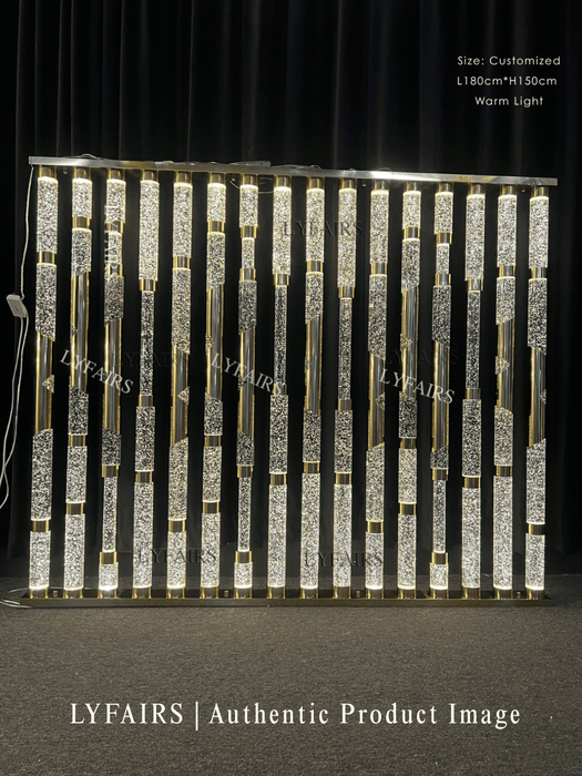 Modern Luxury Crystal Cylinder Partition