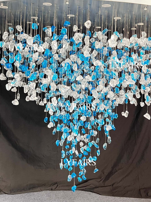 Modern Luxury Multicolor Glass Stone Chandelier for Hotel/Living Room/Restaurant