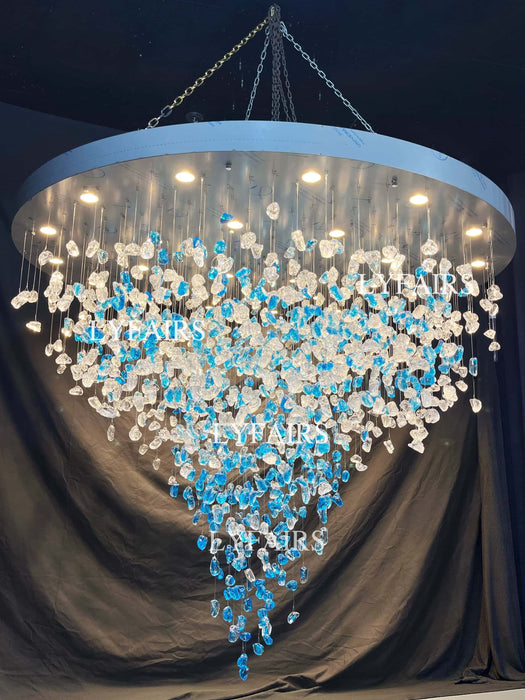 Modern Luxury Multicolor Glass Stone Chandelier for Hotel/Living Room/Restaurant