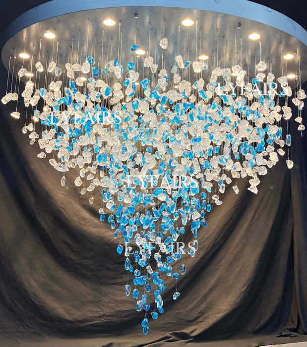 Modern Luxury Multicolor Glass Stone Chandelier for Hotel/Living Room/Restaurant