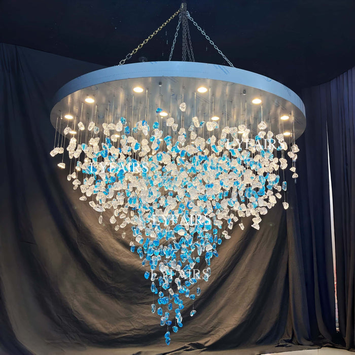 Modern Luxury Multicolor Glass Stone Chandelier for Hotel/Living Room/Restaurant
