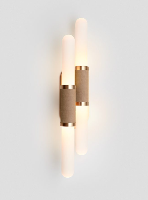Modern Minimalist Double Cylinder Glass Wall Sconce