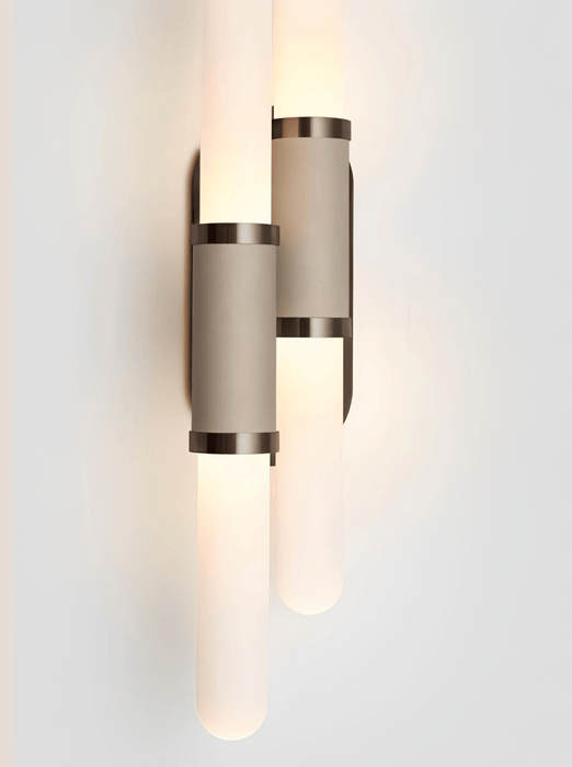 Modern Minimalist Double Cylinder Glass Wall Sconce