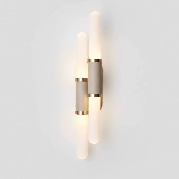 Modern Minimalist Double Cylinder Glass Wall Sconce