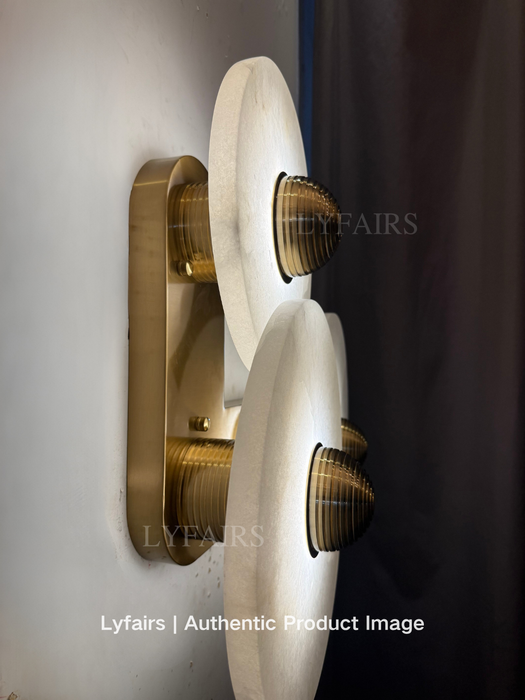 Modern Round Alabaster Cluster Wall Lamp