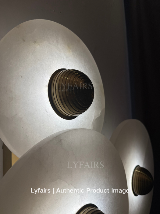 Modern Round Alabaster Cluster Wall Lamp