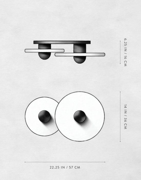 Modern Round Alabaster Cluster Wall Lamp