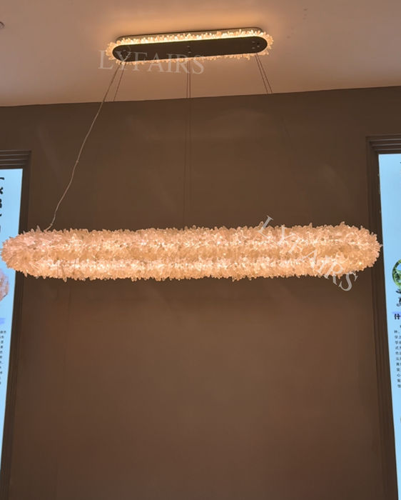 Modern Round/Oval/Linear/Square Natural Crystal Chandelier